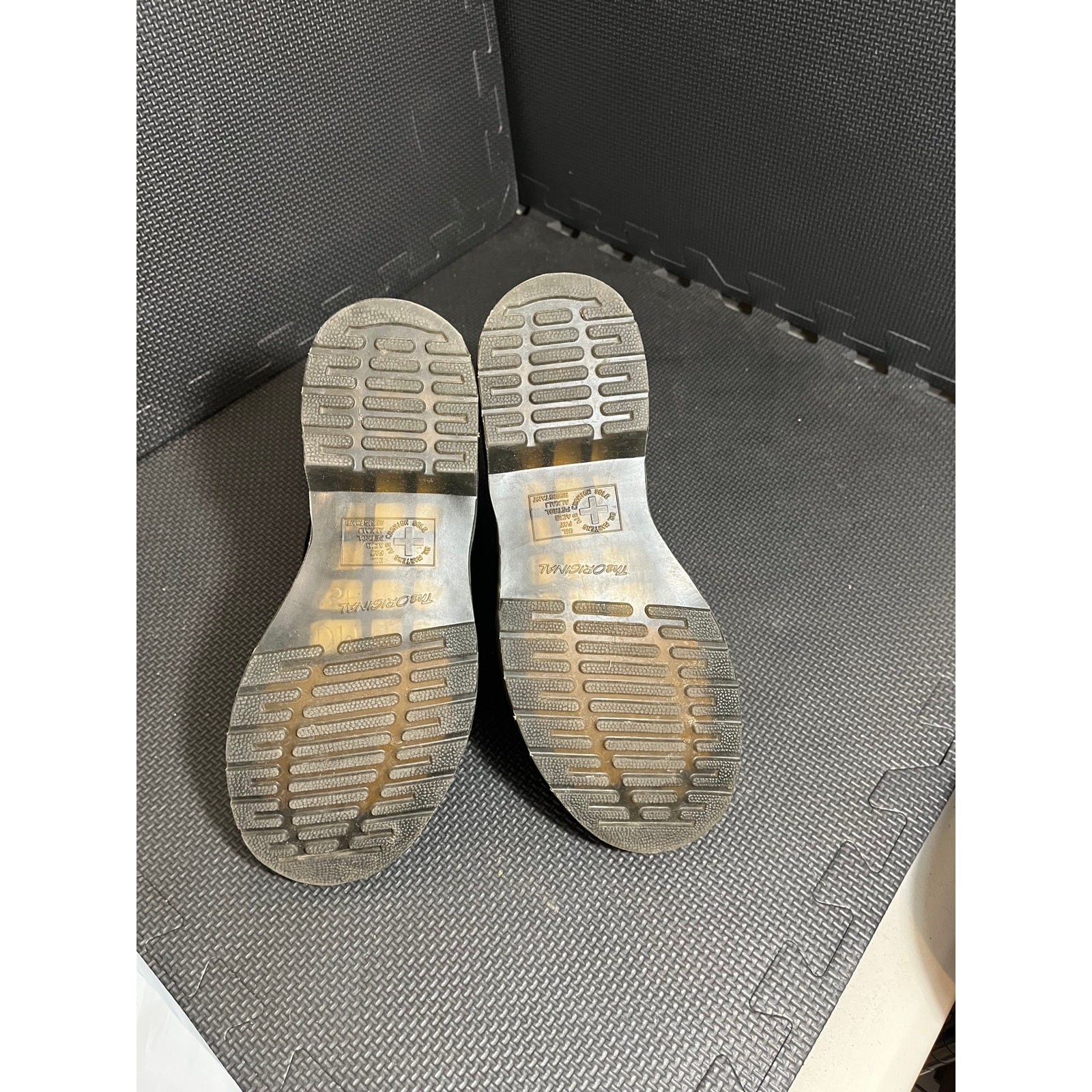 Doc Dr Martens Page Black Velvet Combat Boots Womens Size 7 Grunge Moto Emo thumbnail 6