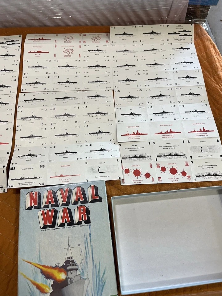 Naval War:  Avalon Hill  Board Game 1983. UNPUNCHED & COMPLETE - Image 3 of 4