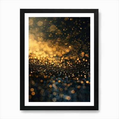 Abstraktes goldenes Bokeh Hintergrund Ar gerahmt Wandbild Poster Leinwanddruck Bild