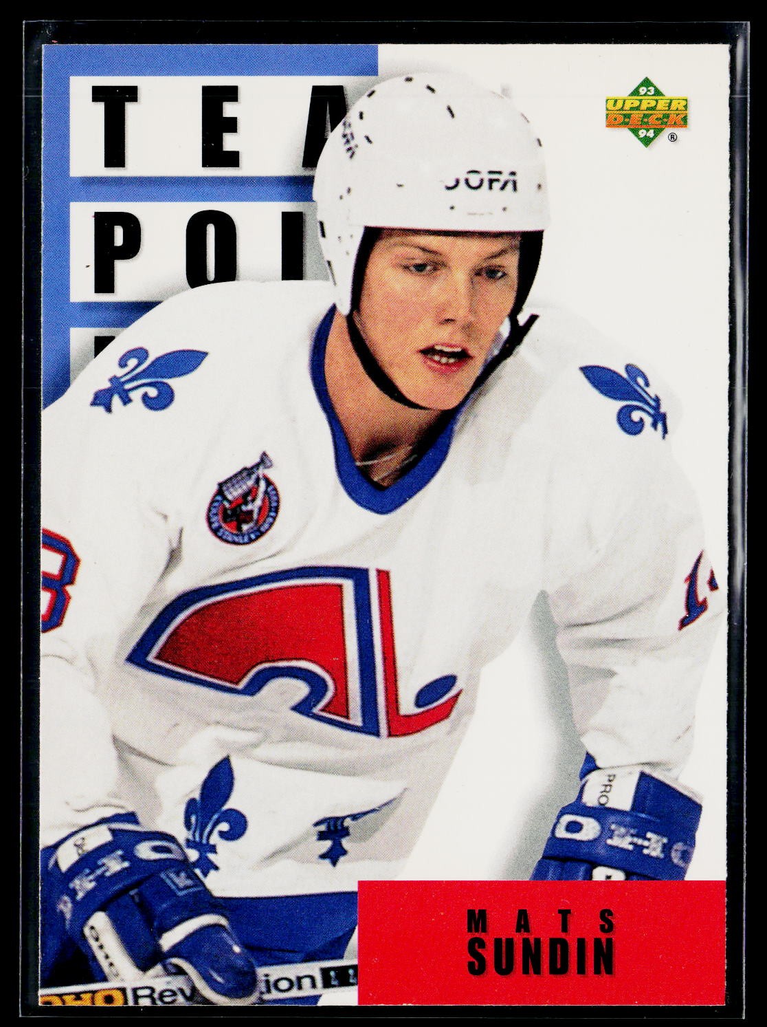 Mats Sundin 1993-94 Upper Deck #302 Quebec Nordiques