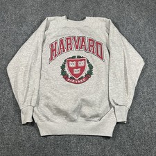 Vintage Harvard University Sweatshirt Mens Large Gray 90s USA Pullover Crewneck
