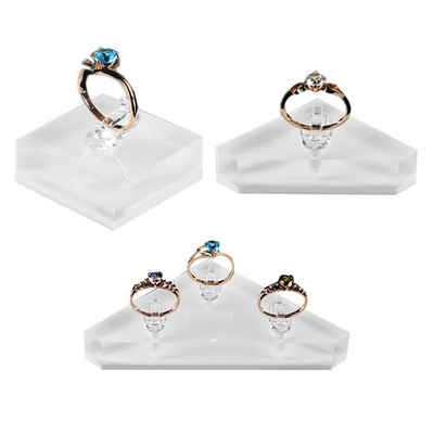 Rings Organizer Crystal Square for Triangle Ring Storage Holder Show Rack Decora