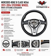 MERCEDES-BENZ B CLASS W246 2011-2014 STEERING WHEEL WHITE STITCHING A2184602018