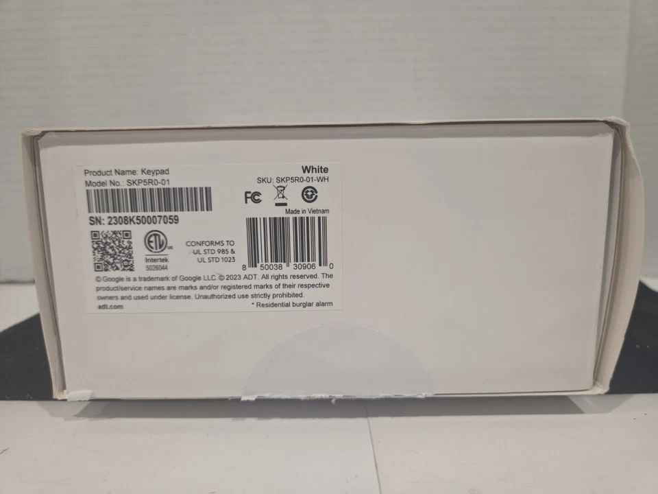 Bonito Nuevo Teclado Caja Abierta NOS Azul por ADT para Sistema de Seguridad SKP5R0-01 - Blanco Foto 4 de 4