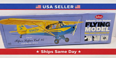 Guillow's Piper Super Cub 95 Kit No. 303 Balsa Wood Flying Model Kit Sealed NIB