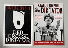 Cinema Filmkarte zum Film Der grosse Diktator plus Postkarte-Charlie Chaplin