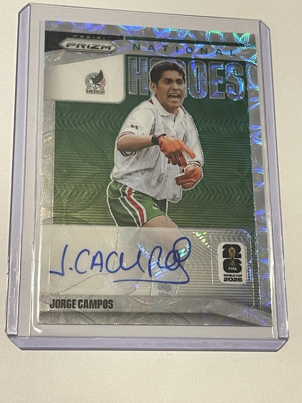 2026 Panini Prizm FIFA World Cup Jorge Campos National Heroes Auto Mexico Scope