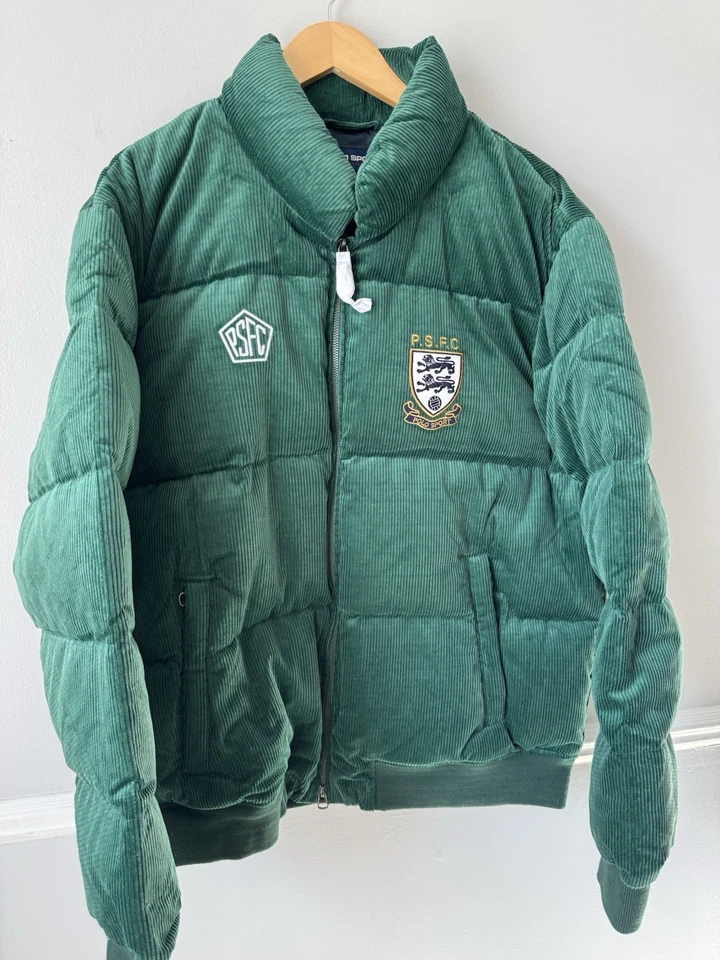 Ralph Lauren Hombres XL Polo Deportivo Pana Cremallera Completa 650 Relleno Puffer Chaqueta NUEVO Foto 4 de 4