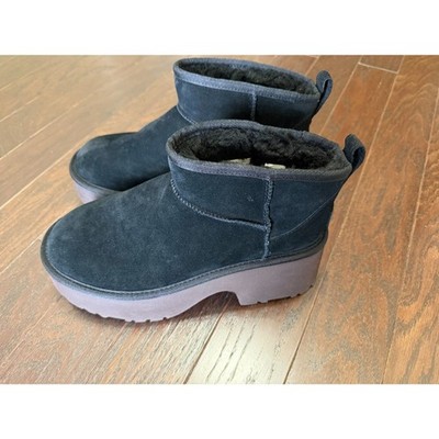 UGG Classic Ultra Mini New Heights Black Women s Boots Size 10