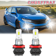 For Honda Civic 2021 - H11 H8 LED Fog Light Bulbs 6000K White Super Bright