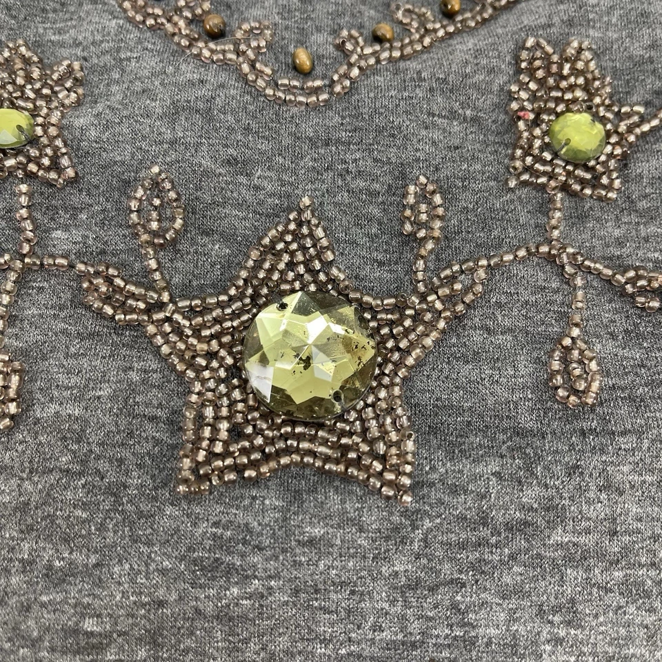 Camiseta Lulumari Feminina Frisada Cinza Viscose Verão Top Alças Ajustáveis Tamanho M LEIA - Imagem 3 de 4