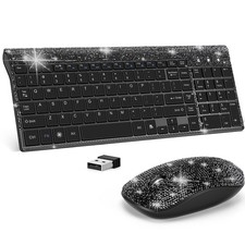 Dazzling Luxury Keyboard and Wireless, Sparkly Bling Rhinestone Wireless and ...