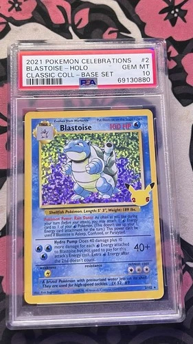 PSA 10 BLASTOISE HOLO BASE SET POKEMON CELEBRATIONS CLASSIC COLLECTION #2