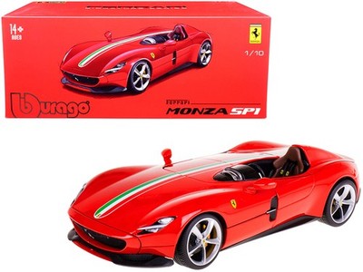 Bburago 16909R 1/18 Ferrari Monza SP1 Red with Italian Flag Stripes