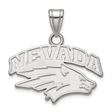 10k White Gold LogoArt University of Nevada-Reno Small Pendant