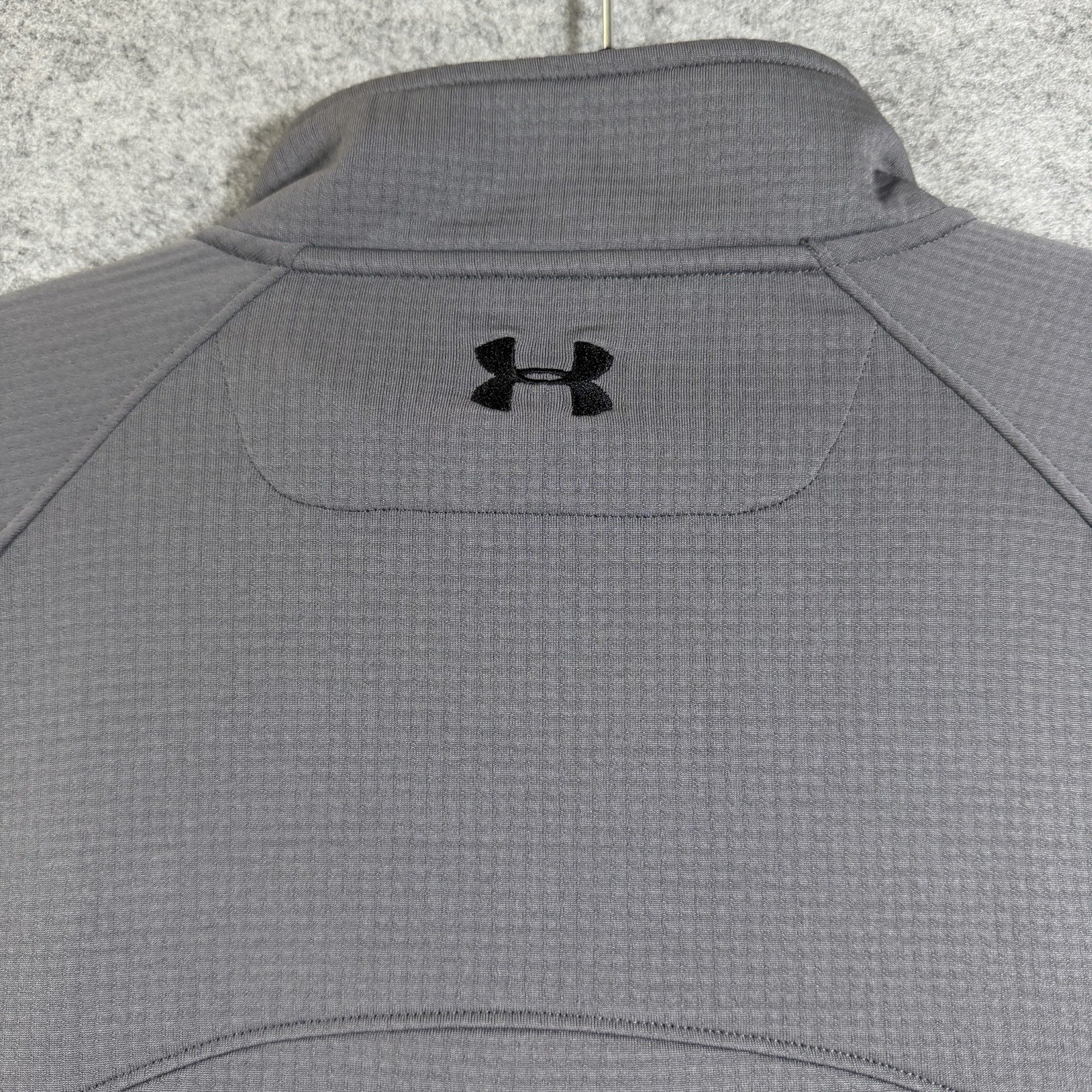 Under Armour ColdGear 1/4 Zip Mens XL Gray Waffle Knit Thermal Base Layer Loose thumbnail 10