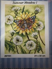 Orchidea Printed needlepoint tapestry Canvas Only  24x30 cm