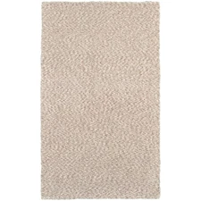 Beige Handcrafted Neutral Monochrome Solid Area Rug 73401 - Aprx 6' 6" x 9' 6"