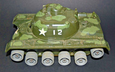 Vintage Marx Cap Firing Toy Tank w Box 1960s Battery Op 1964 NOT WORKING READ 