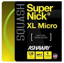 Profi Squashsaite Ashaway Supernick XL Micro - 1 Set - 9 m - 1,15mm Durchmesser