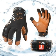 Vgo 4 F Lined Leather Waterproof Winter Work Gloves GA9603FW M Vgo...4 F