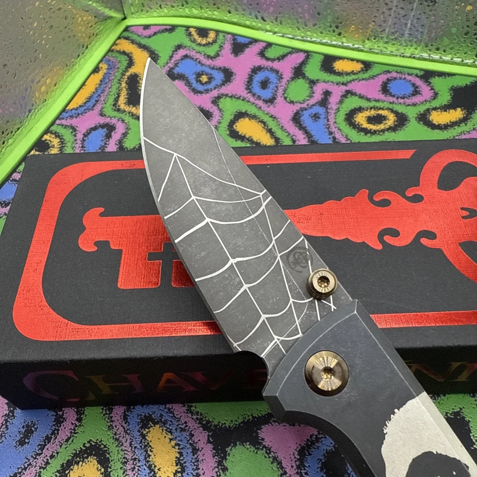 Cuchillos Chaves RCK9 Carmesí Misfits/Cráneo/Call Of Duty!! Titanio - Acero M390 Foto 3 de 4