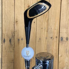 Guinness Beer Tap Handle Vtg 3 Wood Driver Golf Club & Golf Ball