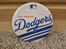 Vintage LOS ANGELES DODGERS MLB Baseball Pinback Button 3.5" Sports Collection 