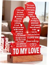 Gifts for Her Him Valentines - To My Acrylic Desk Plaque Sign Men Women Love