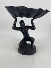LARGE MAITLAND SMITH BRONZE NUBIAN CENTERPIECE / SHELL BOWL