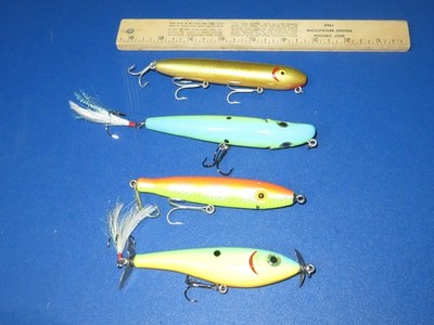 Lot of 4 Trader Bay USA and Similar Top Water Lures