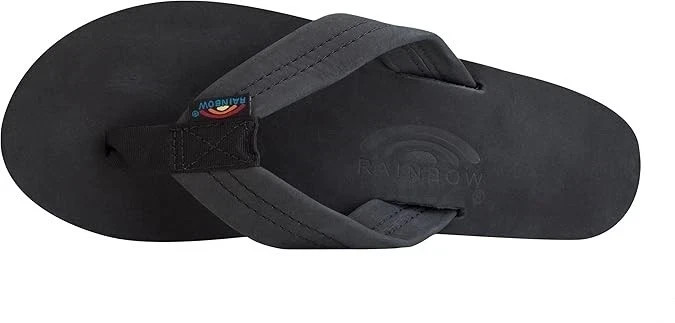 Man Rainbow Leather Single Layer Wide Strap with Arch 301ALTS