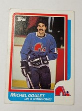 1986 Michel Goulet Card #92 Ice Hockey NHL Quebec Nordiques 