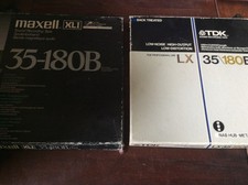 2x Tonband Reel  [ TDK LX 35 180 B + MAXELL ODER AGFA 35-180B ] Vintage 10,5"