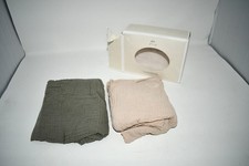 Konssy 2 Pack Muslin Changing Pad Covers, Ultra Soft Cotton Baby Covers, Fog Gre