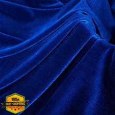 Royal Blue Velvet Fabric by Yard 63" Wide Stretch Apparel Craft 5 Yds