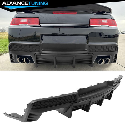 #ad Fits 14 15 Chevy Camaro Ikon Style Matte Black Rear Bumper Diffuser PP $309.99