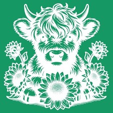 Sunflowers Silk Screen Stencils Self Adhesive Cow Screen Printing Stencil Reu...