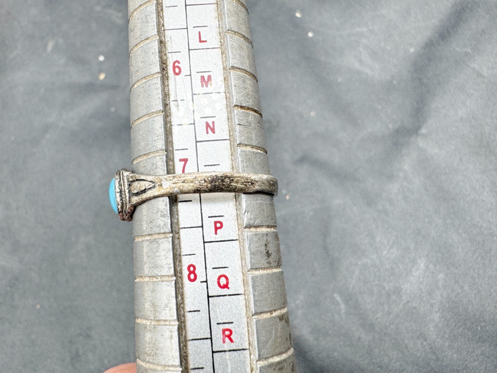 VINTAGE SOLID SILVER GOTHIC TURQUOISE SET  LADIES… - image 7