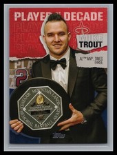 2020 Topps Baseball #MT-25 Mike Trout #50/50 Topps Player of the Decade Angels