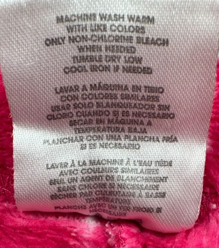 Pantalones de salón Baby Phat pequeños S polar felpa rosa con mariposas blancas y gatos suaves Foto 4 de 4