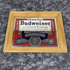 Vintage Budweiser King of Beers Anheuser Busch 12"x15” Mirror Sign Gold Flakes