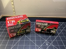 Lot of 6 Maxell UR 90 Minute Normal Bias Blank Cassette Tapes - New - Type I