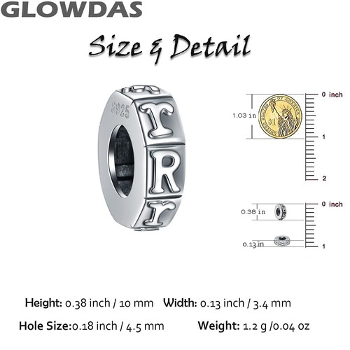 Initialen-Abstandshalter Aus 925 Sterlingsilber – A Bis Z, Perfekt Für DIY-Armbänder & Personalisierte Geschenke