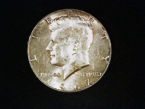 1967-P Kennedy Half Dollar (40% silver), AU (1).