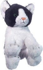 Suki Yomiko Classics Sitting Cat Soft Toy Black And White 7 Inches