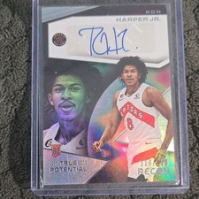 Panini Recon True Potential Ron Harper Jr. Auto Blue 116 /149 Rookie Raptors