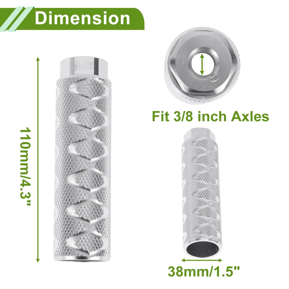 4Pcs Estribos antidesliz Al 100mm circular para asiento trasero 3/8" plata - Imagen 3 de 4