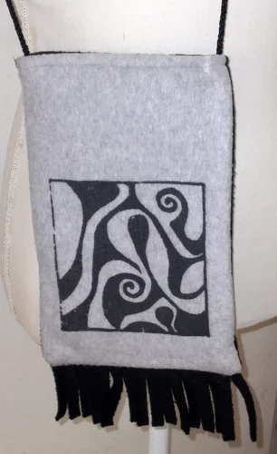 Orkney Isles  Wendy Baikie Small Gray Felt Pouch Bag