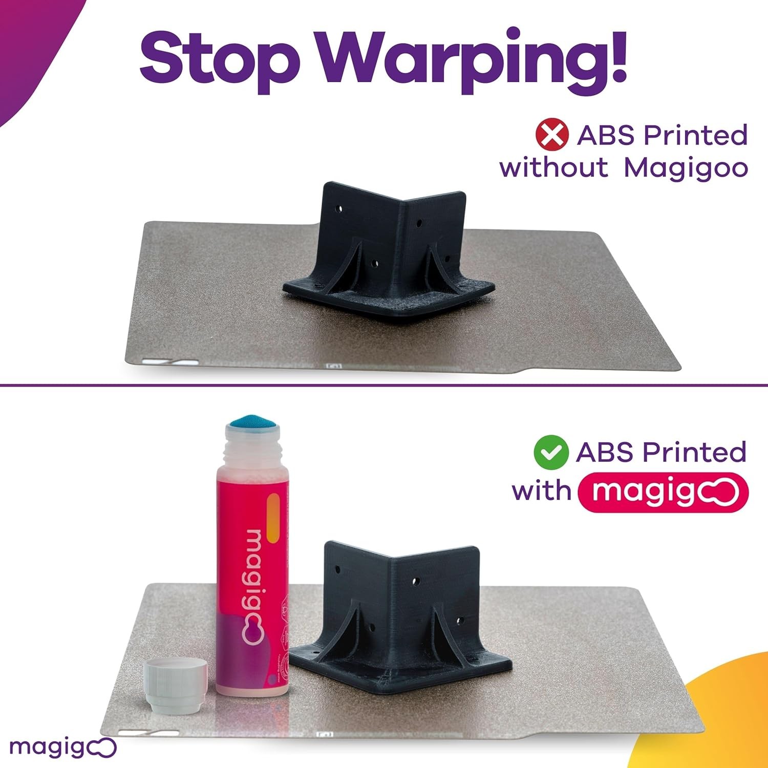 MO2016 All-in-One 3D Printer Adhesive Glue - ABS, PLA, PETG, 50mL, Colourless 